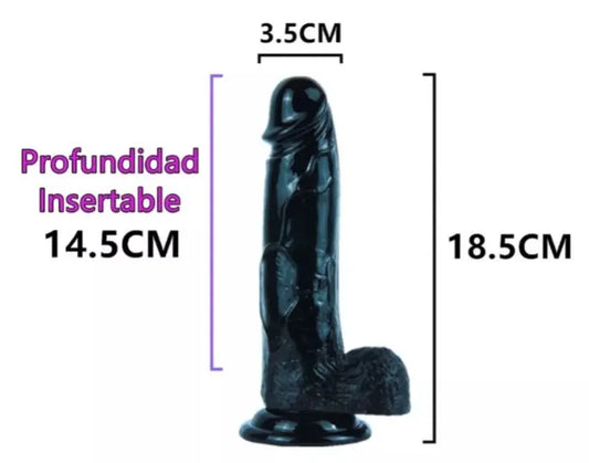 Dildo Consolador Grande Ventosa Negro