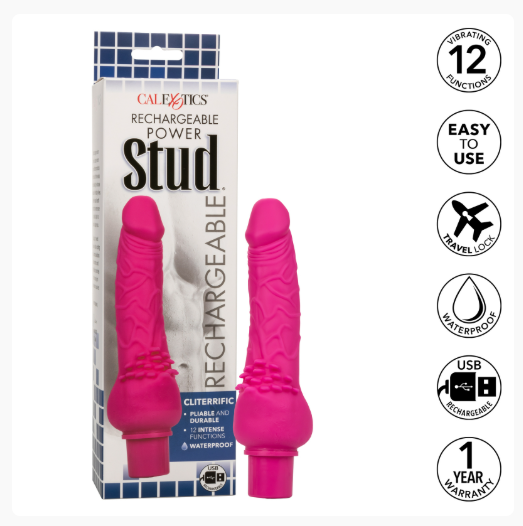 Stud Rechargeable Power Cliterrific 12 functions